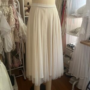 Tulle A-Line Maxi Skirt